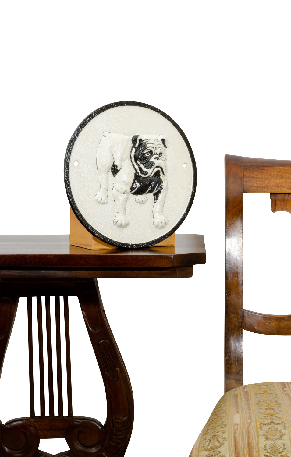 Nostalgie Türschild Bulldogge Hund Schild Eisen Dekoration Antik-Stil 24cm