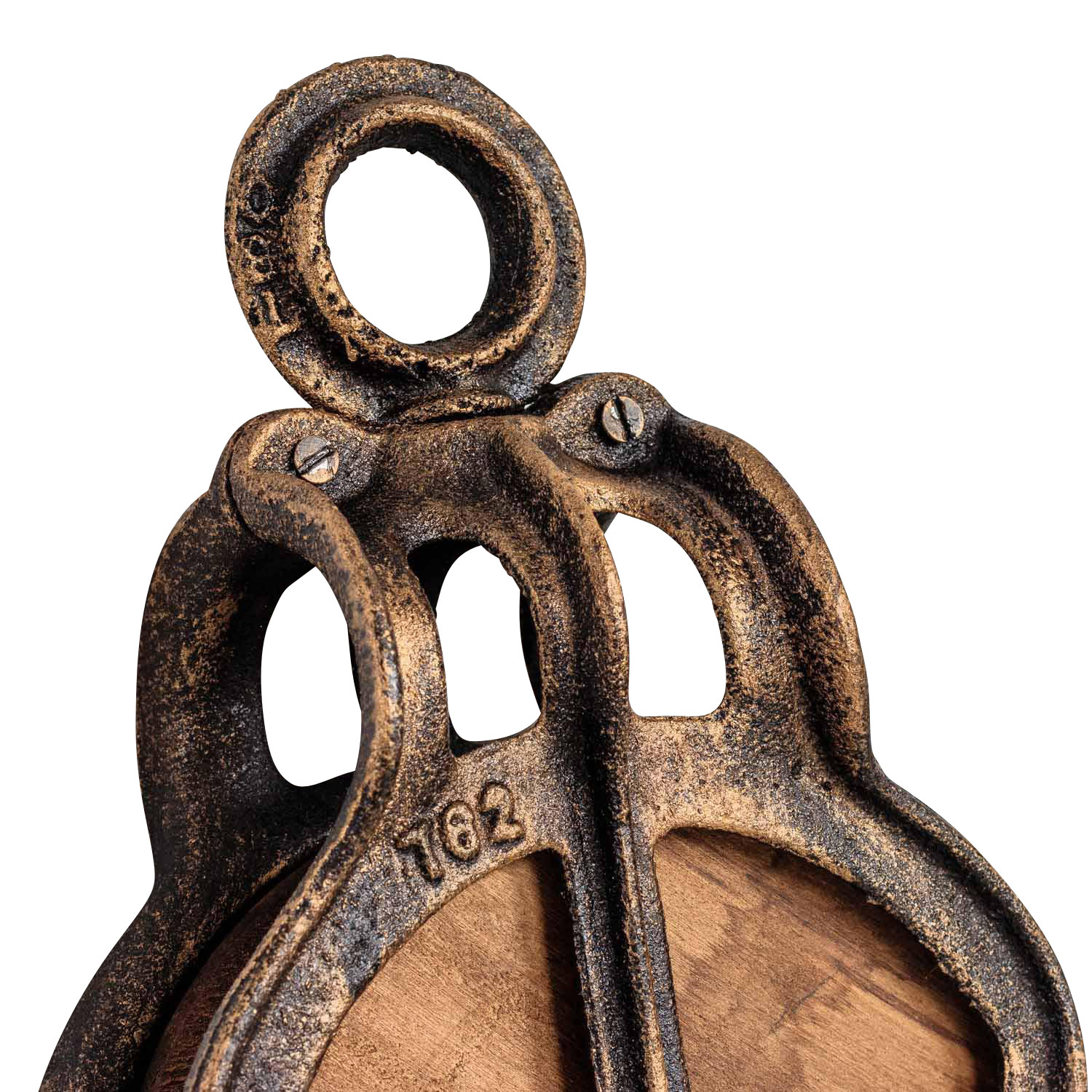 Flaschenzug Umlenkrolle Seilzug Rolle Eisen Werkzeug Antik-Stil 26cm