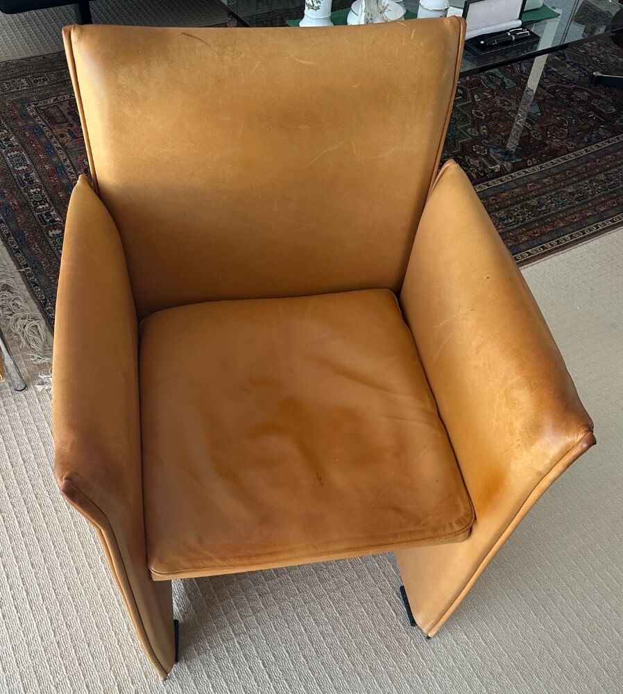 Sessel, Leder, Samt, Beige, Armlehne