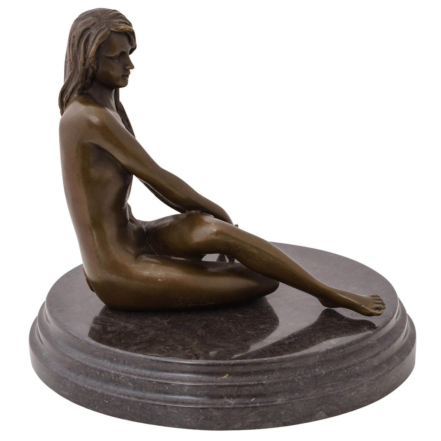 Bronzeskulptur Erotik erotische Kunst Frau Antik-Stil Bronze Figur Statue 19cm