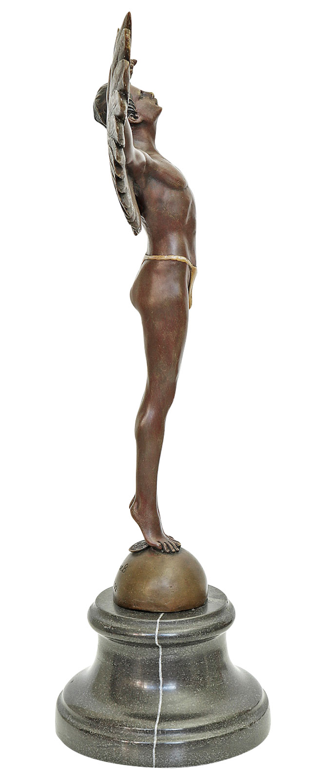 Bronzeskulptur Ikarus im Antik-Stil Bronze Figur Statue - 40,8cm