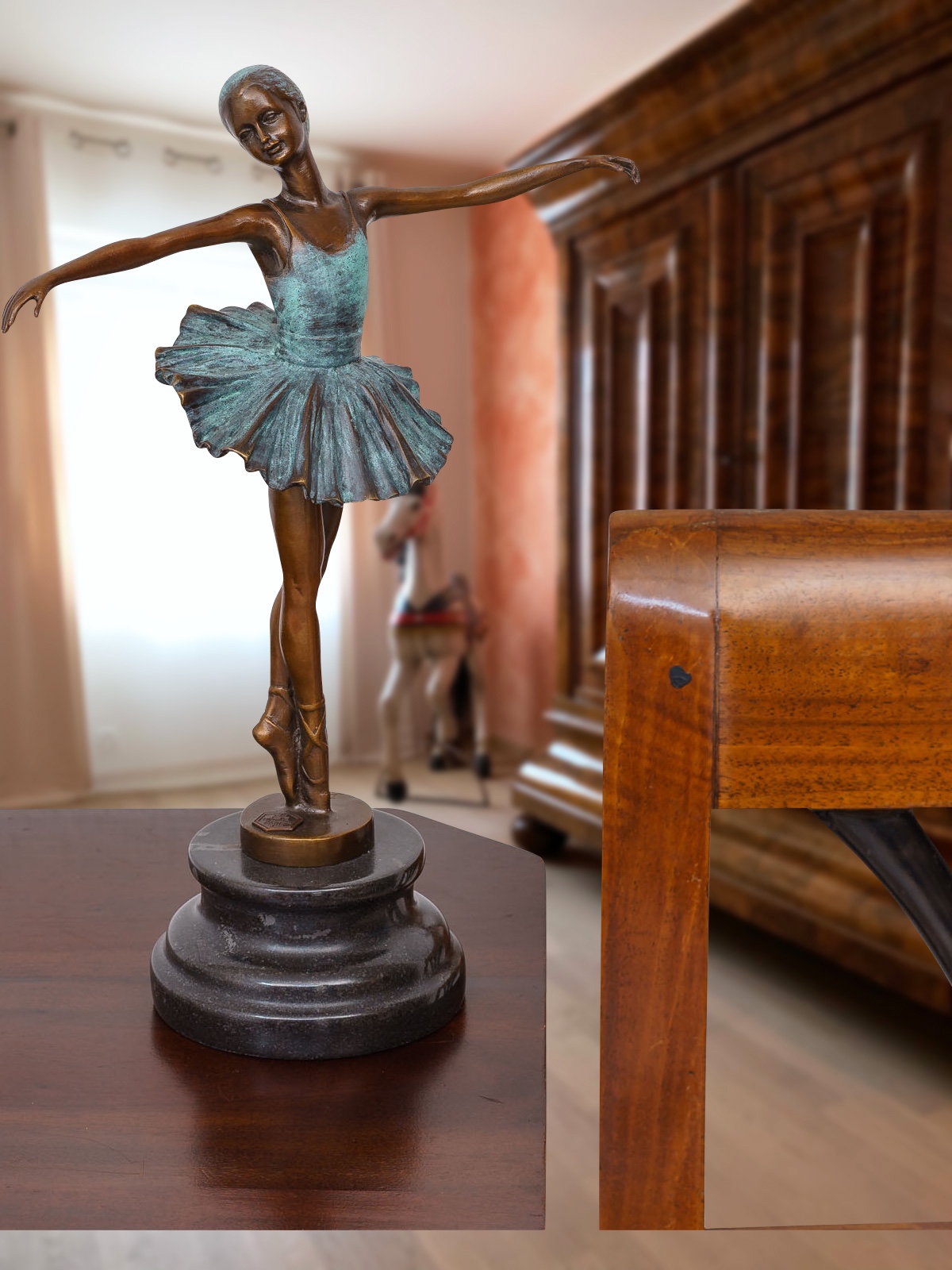 Bronzeskulptur nach Degas Bronze Ballerina Figur Kopie Replik Figur Antik-Stil