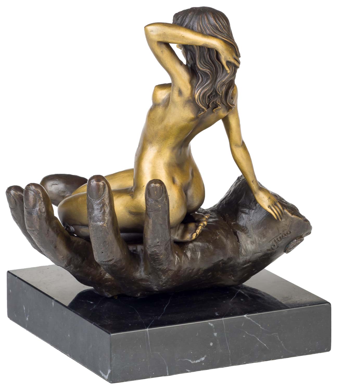 Bronzeskulptur Erotik erotische Kunst Frau Antik-Stil Bronze Figur Statue 23cm