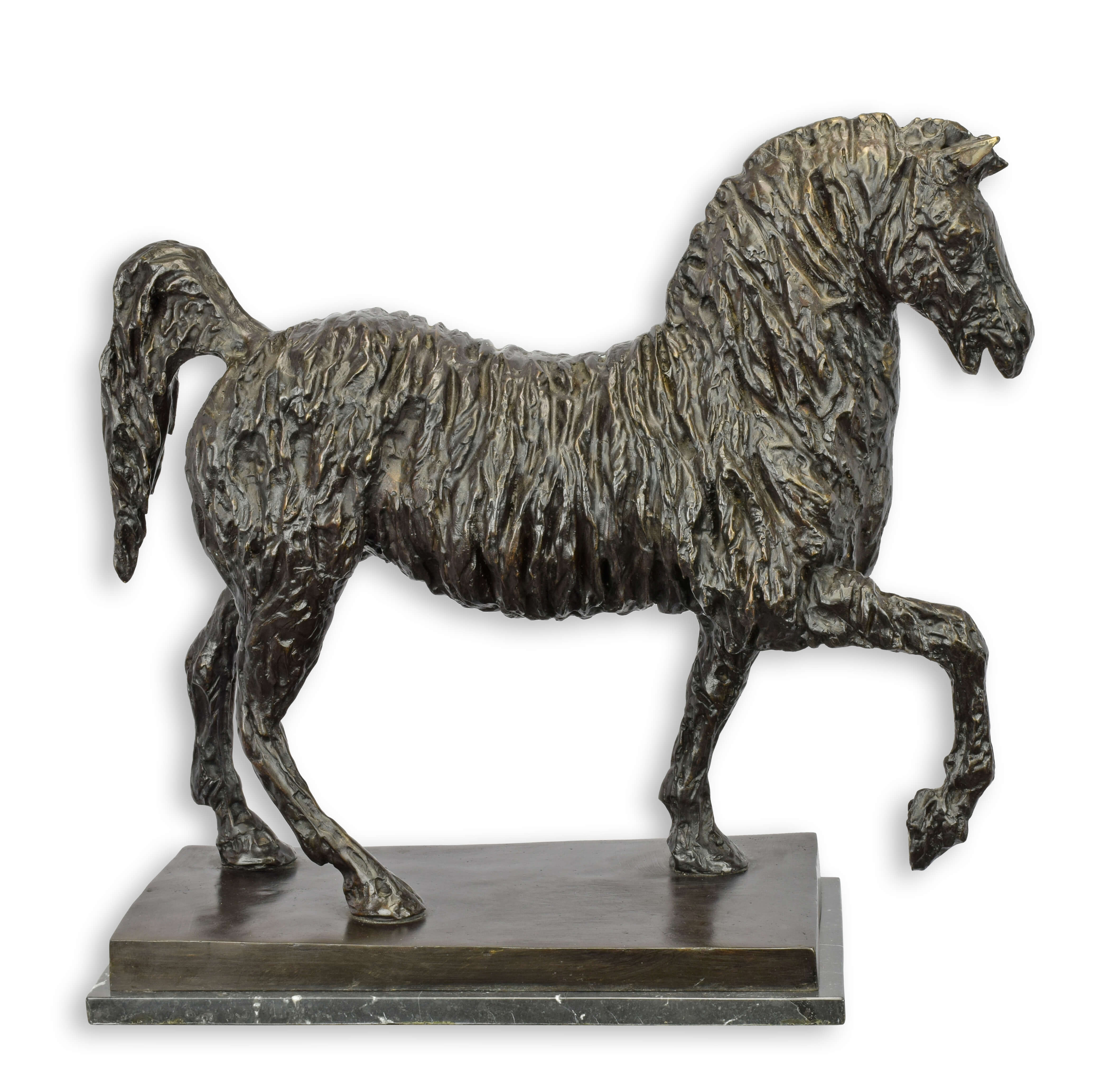 Bronzeskulptur trabendes Pferd Replikat Retro Design Dekoration