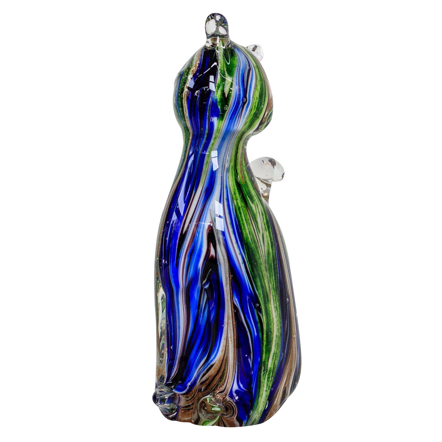 Glasfigur Figur Katze Glas im Murano Antik Stil 16cm