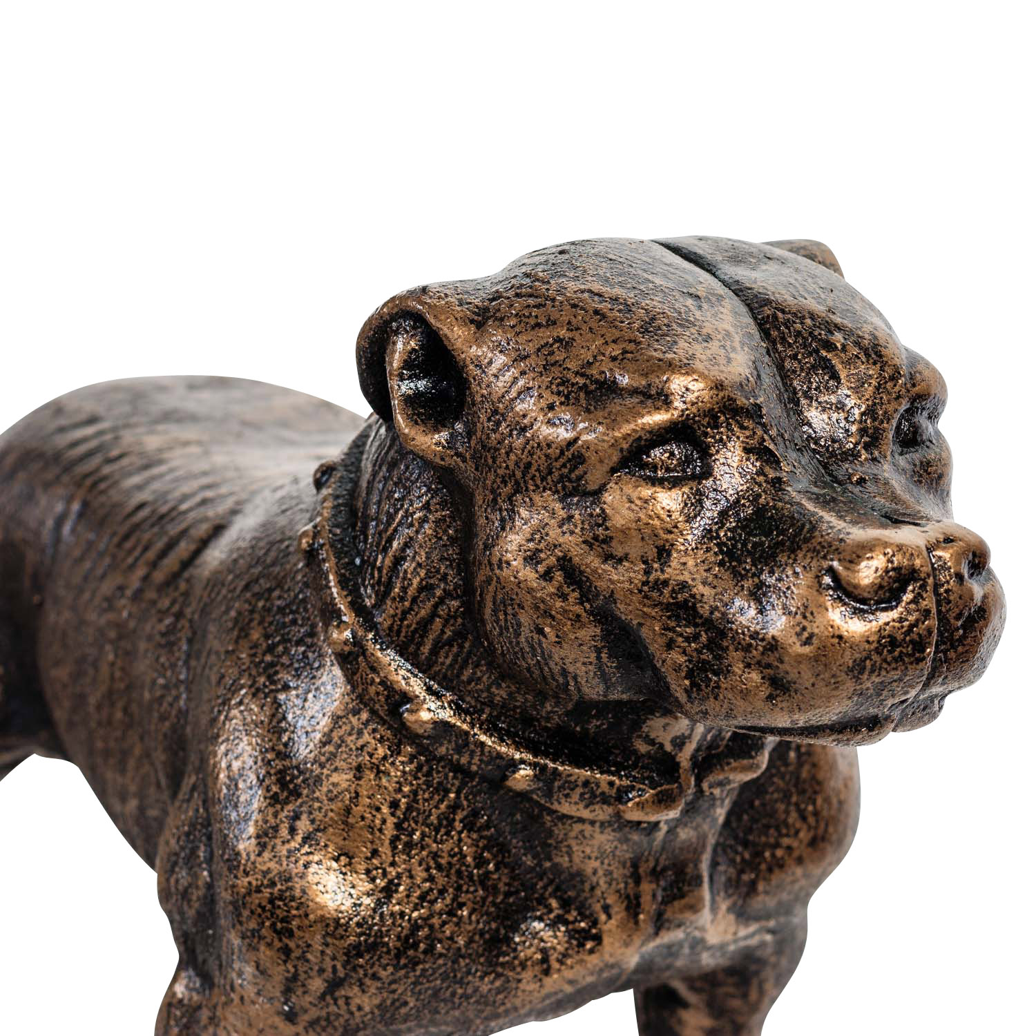 Eisenfigur Staffordshire Bullterrier Hund Figur Skulptur Eisen Antik-Stil 33cm