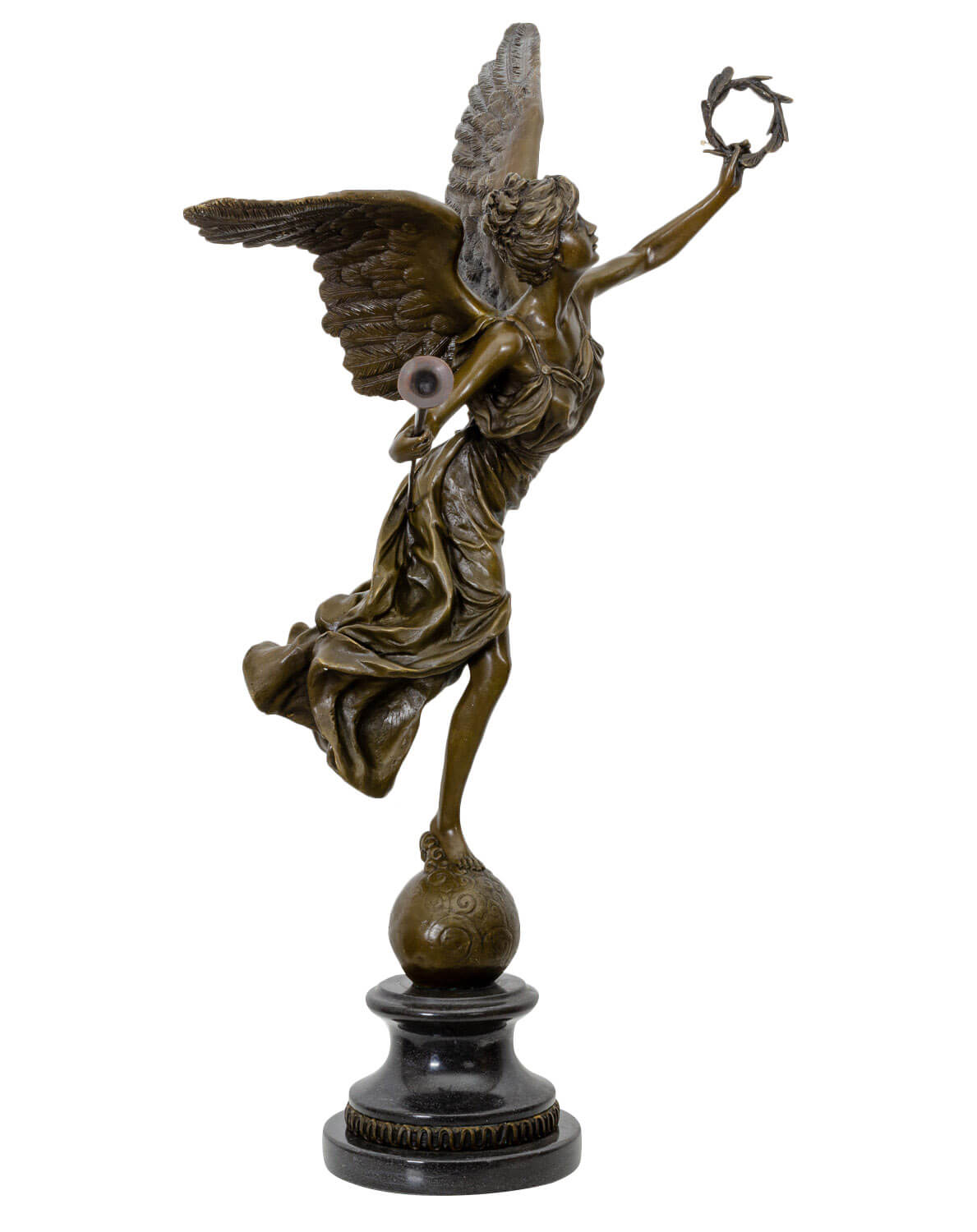 Bronzeskulptur Nike Göttin nach Pierre Biard im Antik-Stil 66cm Replik Kopie