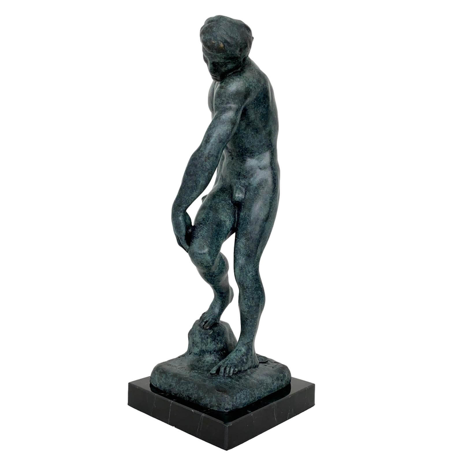 Bronzeskulptur nach Rodin Adam Figur Statue 30cm Antik-Stil Kopie Replik