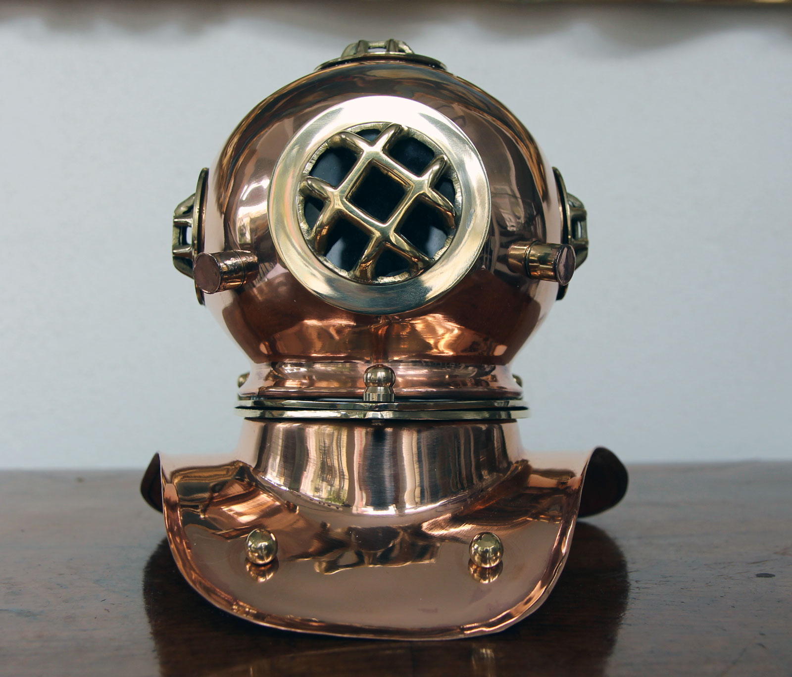 Taucherhelm Kupfer 20cm Maritim Taucherglocke diving helmet Helm antik Stil