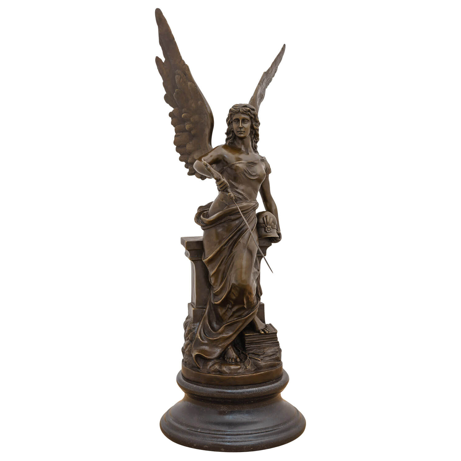 Bronzeskulptur Göttin Minerva Mythologie Bronze Figur Statue Antik-Stil 74cm