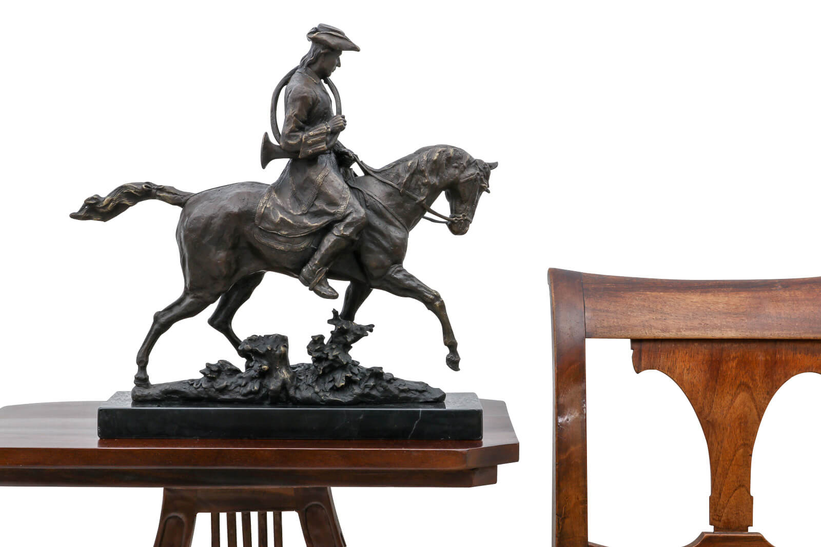 Bronzeskulptur Louis XV Pferd im Antik-Stil Bronze Figur Statue 41cm
