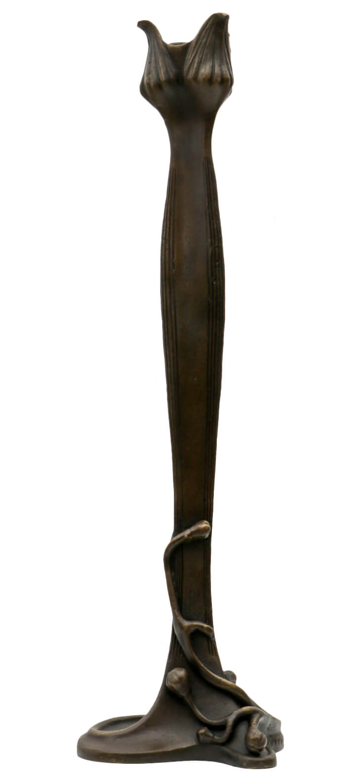 Kerzenständer Bronzeskulptur im Antik-Stil Bronze Figur Statue 30cm