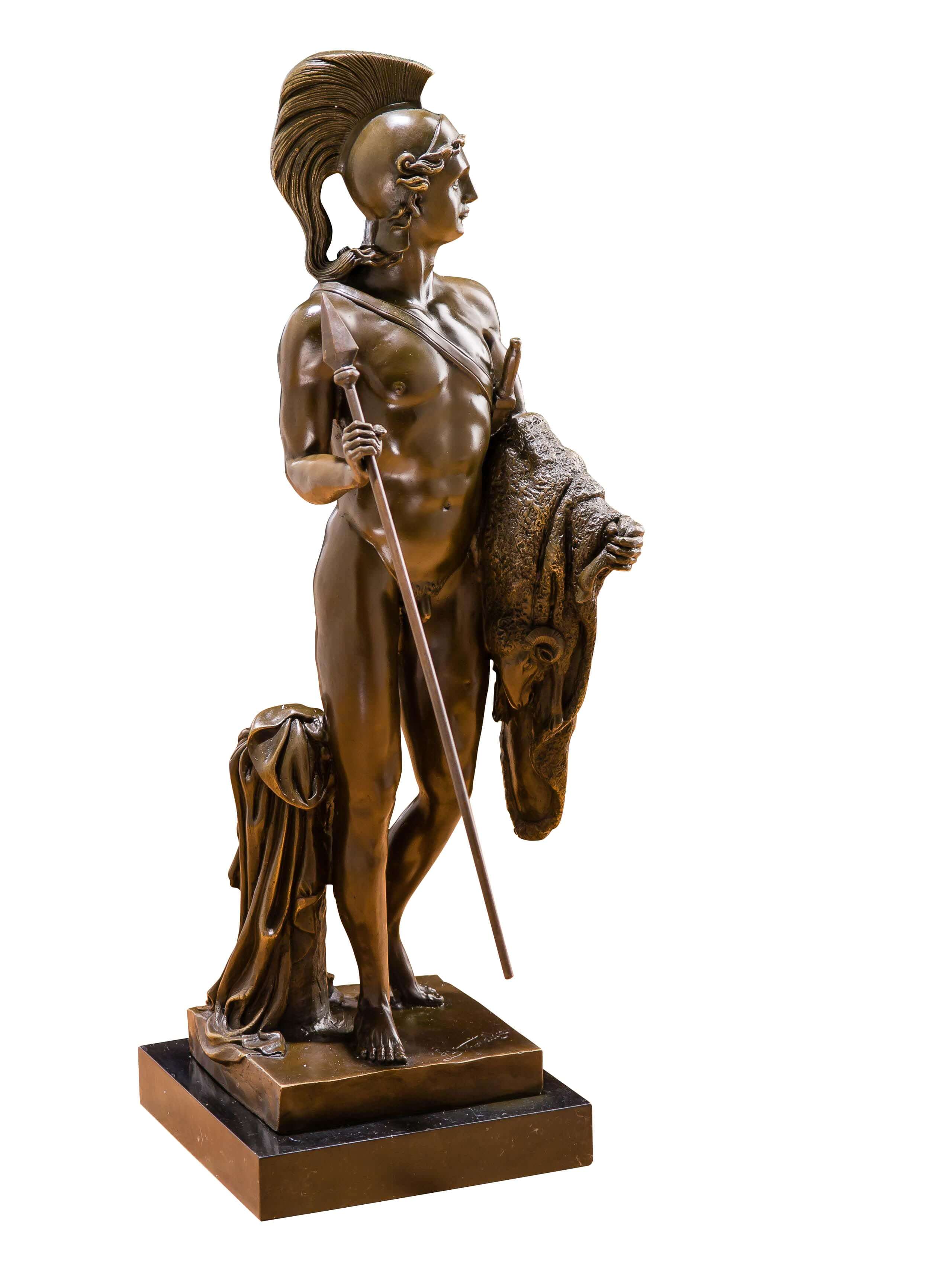 Bronze Skulptur Jason goldenes Vlies Figur 16kg Bronzeskulptur 67cm Bronzefigur