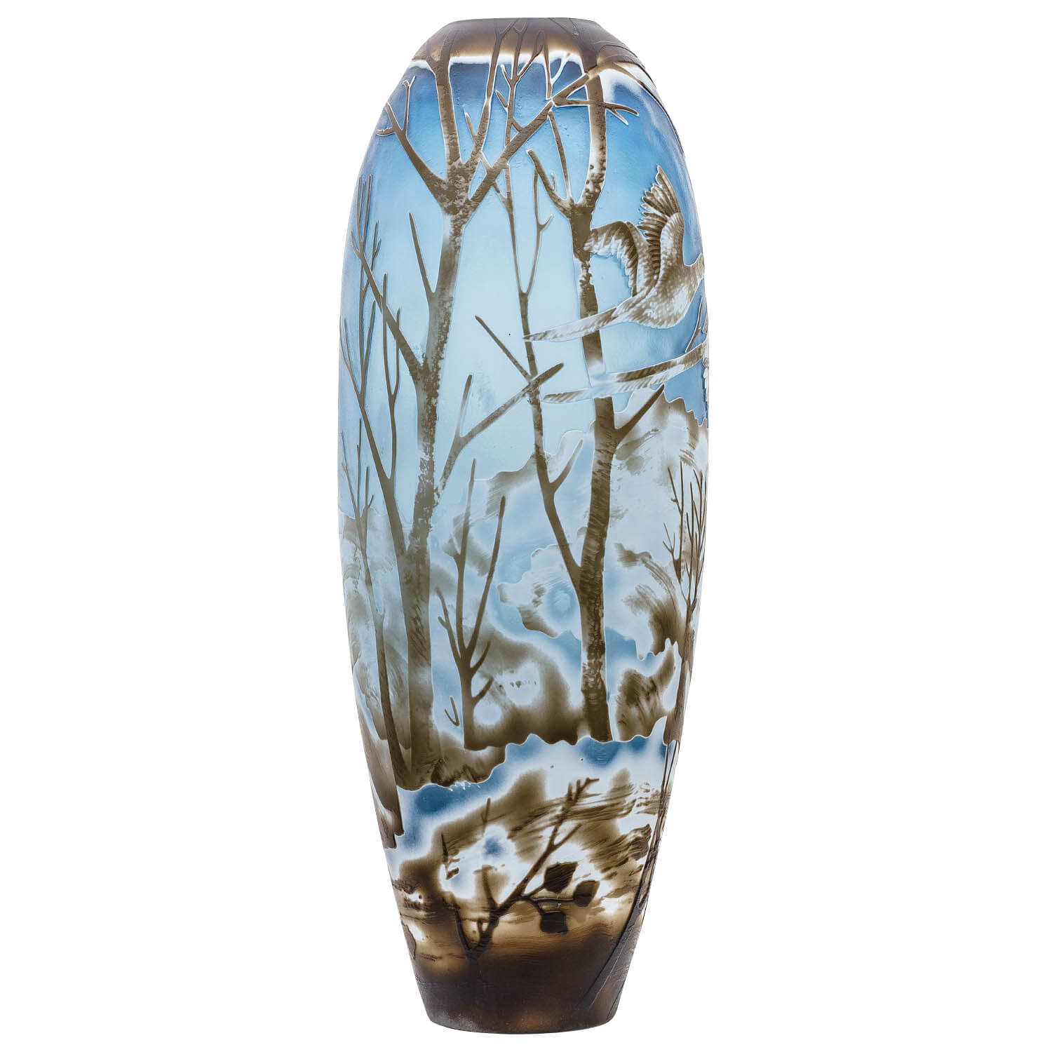 Vase Replika nach Galle Gallé Glasvase Glas Antik-Jugendstil-Stil Kopie c1