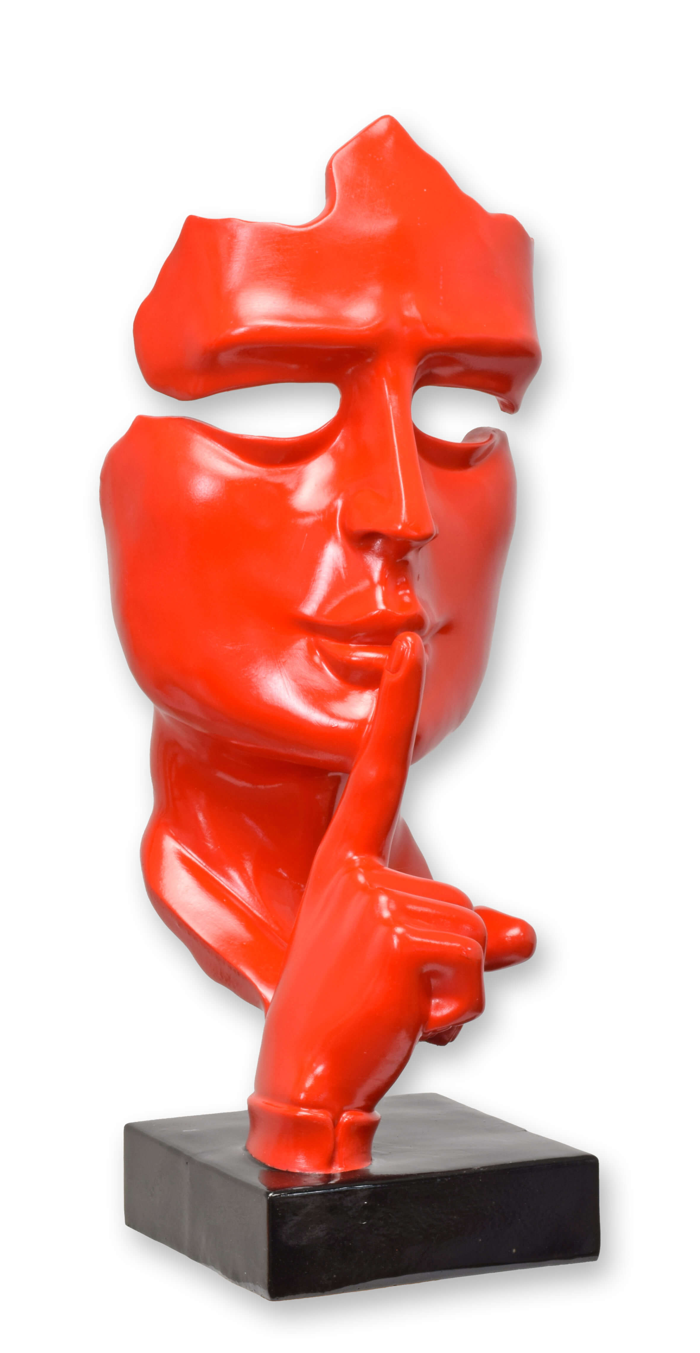 Maske aus Kunstharz „Speak no evil“ – rot Replikat Retro Design Dekoration