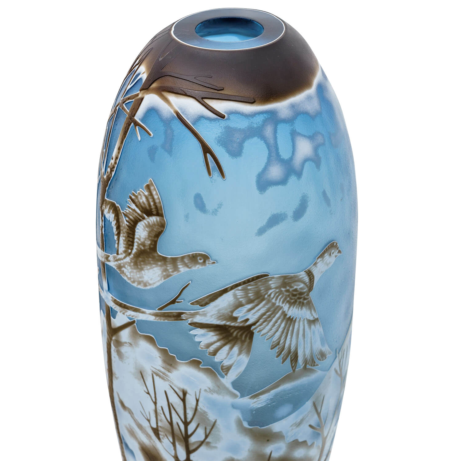 Vase Replika nach Galle Gallé Glasvase Glas Antik-Jugendstil-Stil Kopie c1