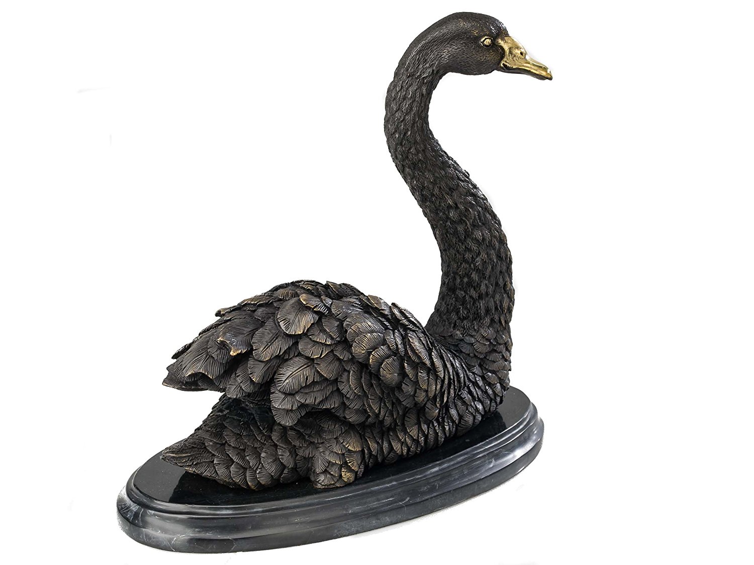 Bronze Schwan 6 kg Skulptur Bronzefigur Bronzeskulptur antik Stil sculpture swan