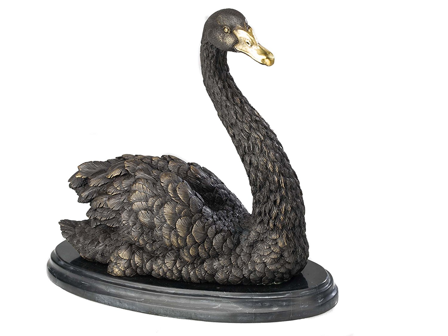 Bronze Schwan 6 kg Skulptur Bronzefigur Bronzeskulptur antik Stil sculpture swan