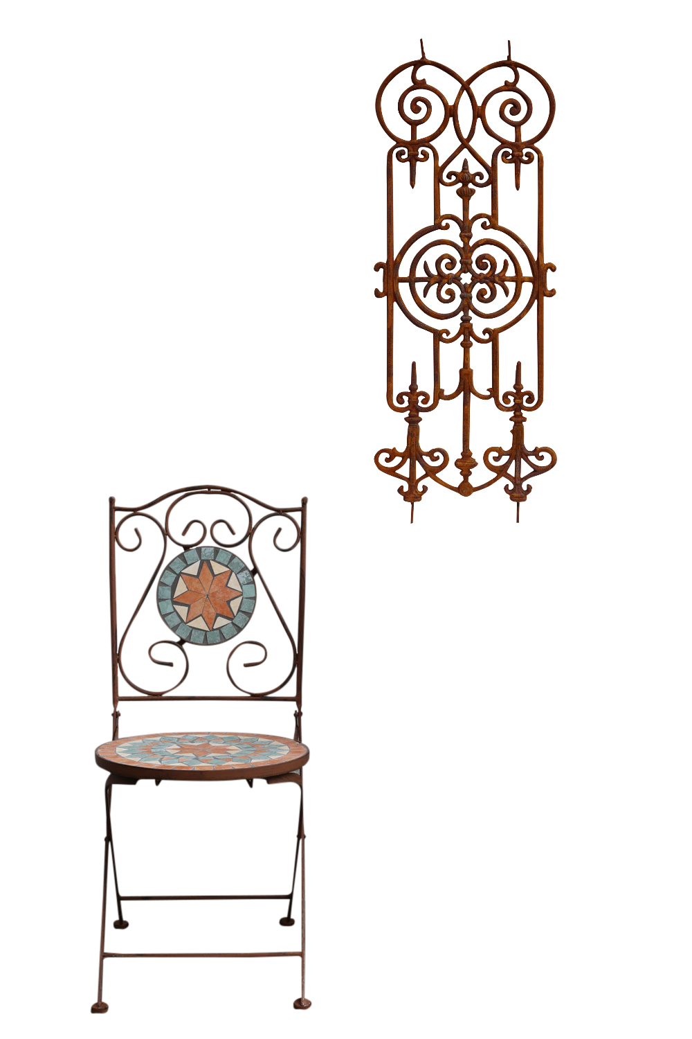 Gitter Zaun Balkon Geländer Eisen Rost Antik-Stil Rankhilfe Rankgitter Garten