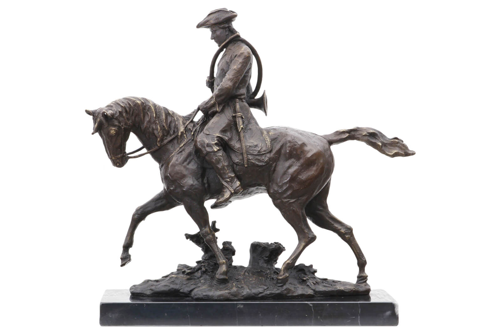 Bronzeskulptur Louis XV Pferd im Antik-Stil Bronze Figur Statue 41cm