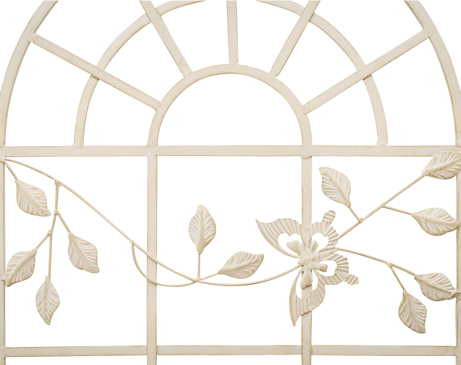 Nostalgie Stallfenster Fenster Metall Rahmen Schmetterling Antik-Stil creme 97cm