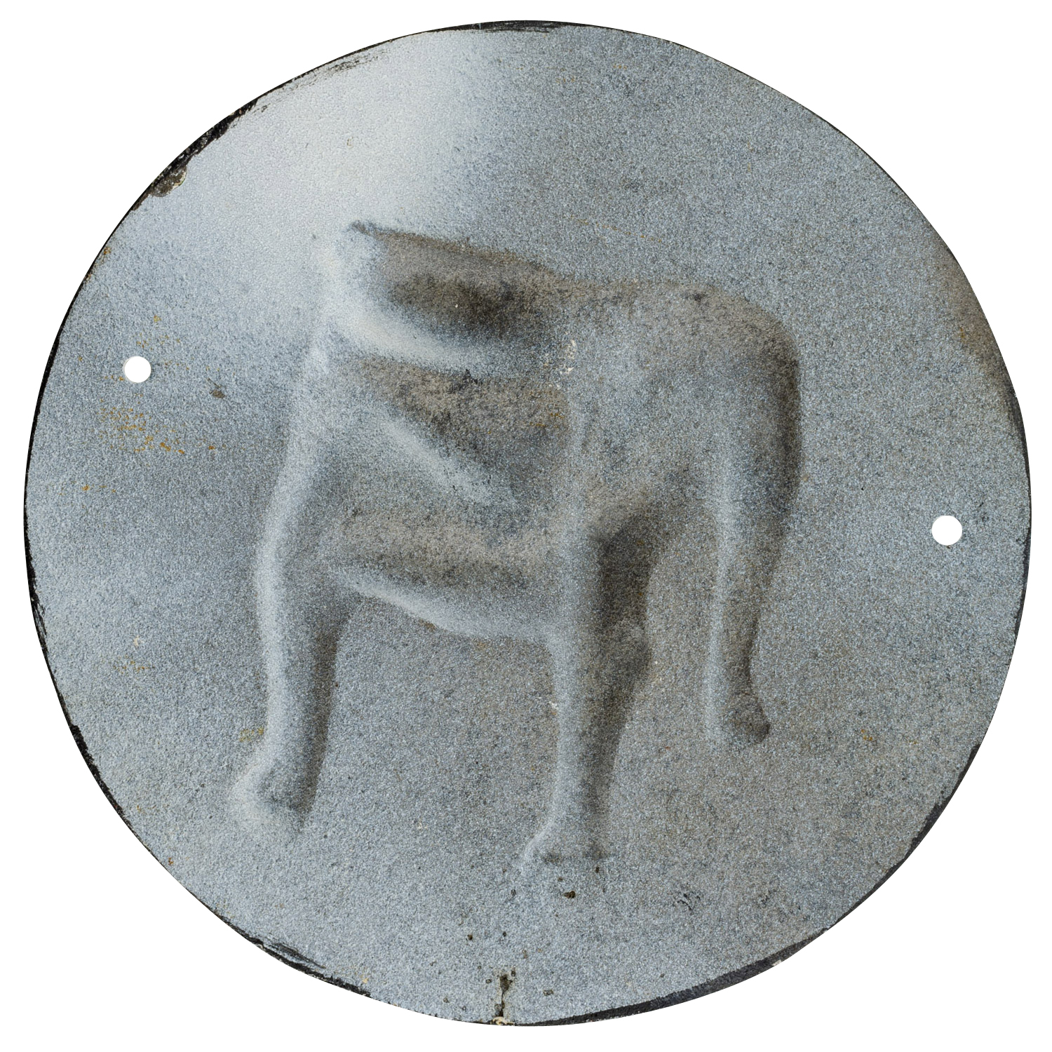 Nostalgie Türschild Bulldogge Hund Schild Eisen Dekoration Antik-Stil 24cm