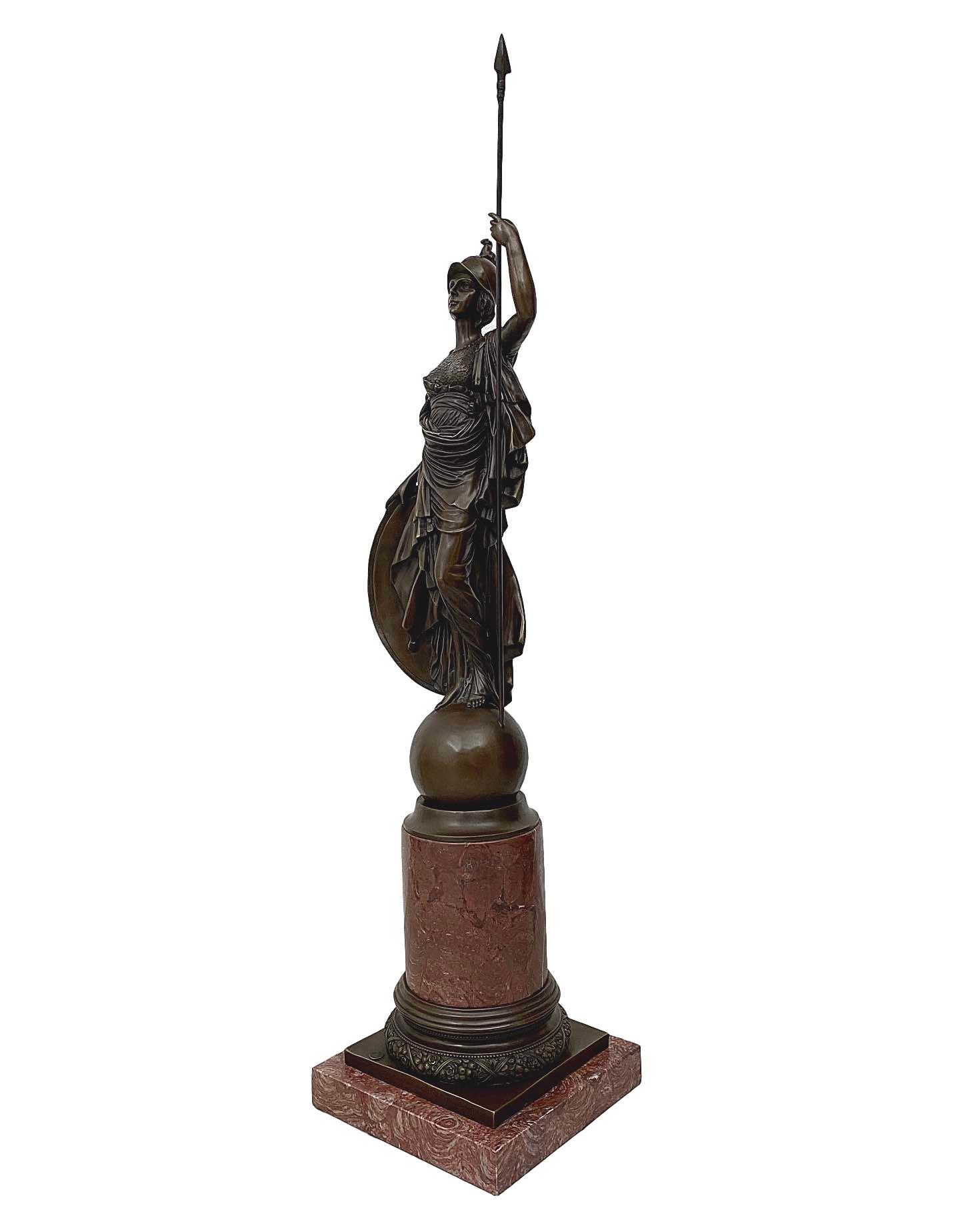 Bronzeskulptur im Antik-Stil Bronze Figur Statue nach Athena Giustiniani  Kopie