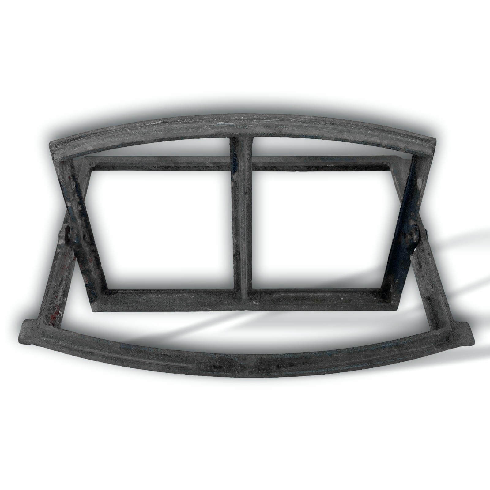 Eisenfenster 34cm klappbar Scheunenfenster Stallfenster Antik-Stil grau