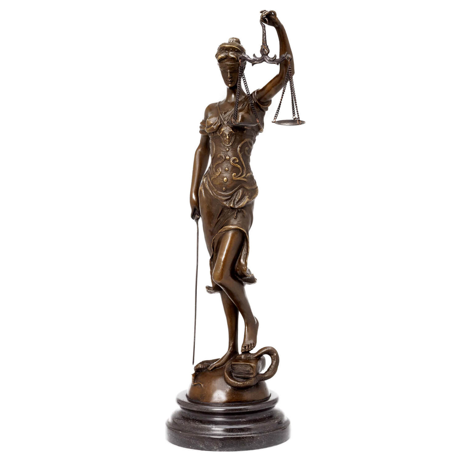 Bronzeskulptur Justitia Justizia Bronze Figur Skulptur 41cm Sculpture Justice