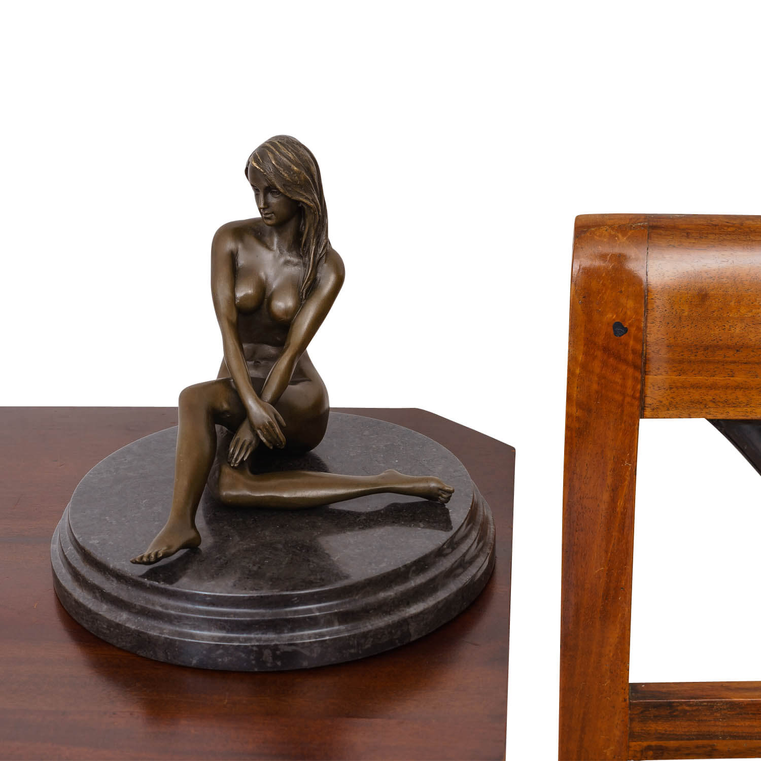 Bronzeskulptur Erotik erotische Kunst Frau Antik-Stil Bronze Figur Statue 19cm