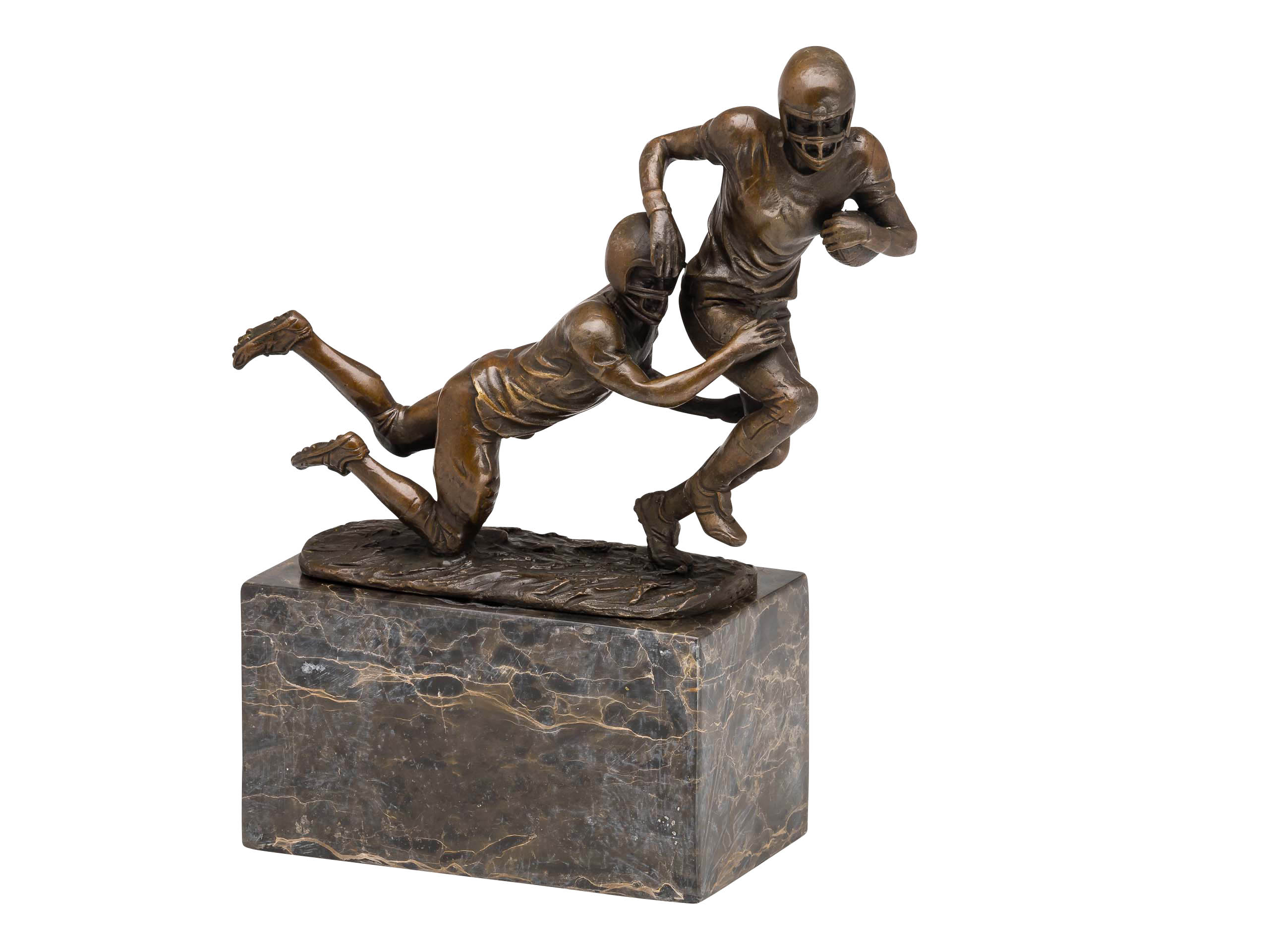 Bronzefigur American Football Bronze Trophäe Skulptur Pokal Super Bowl USA