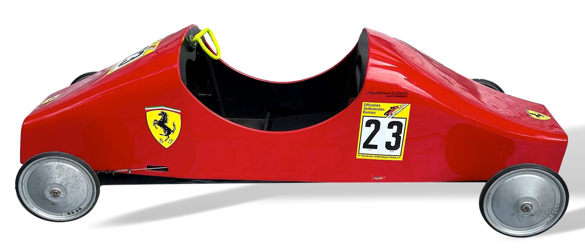 Go-Kart, Rot, Ferrari-Logo, Nummernschild, Offenes Cockpit