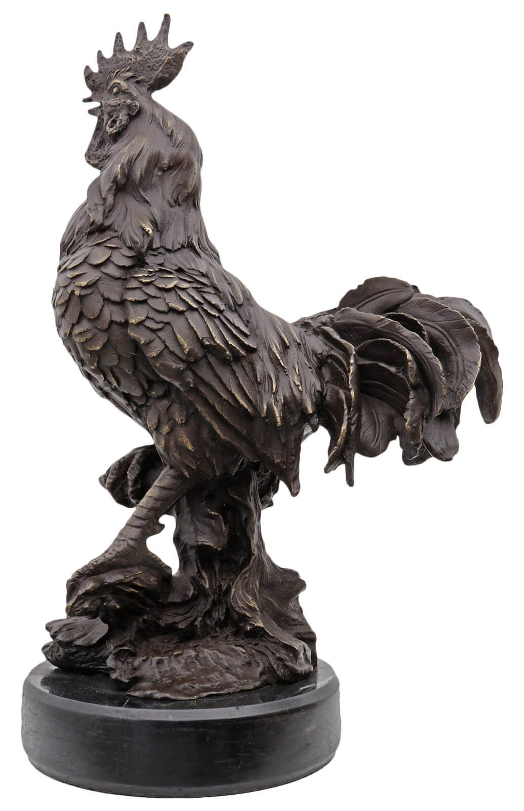 Bronzeskulptur Hahn im Antik-Stil Bronze Figur Statue 31cm