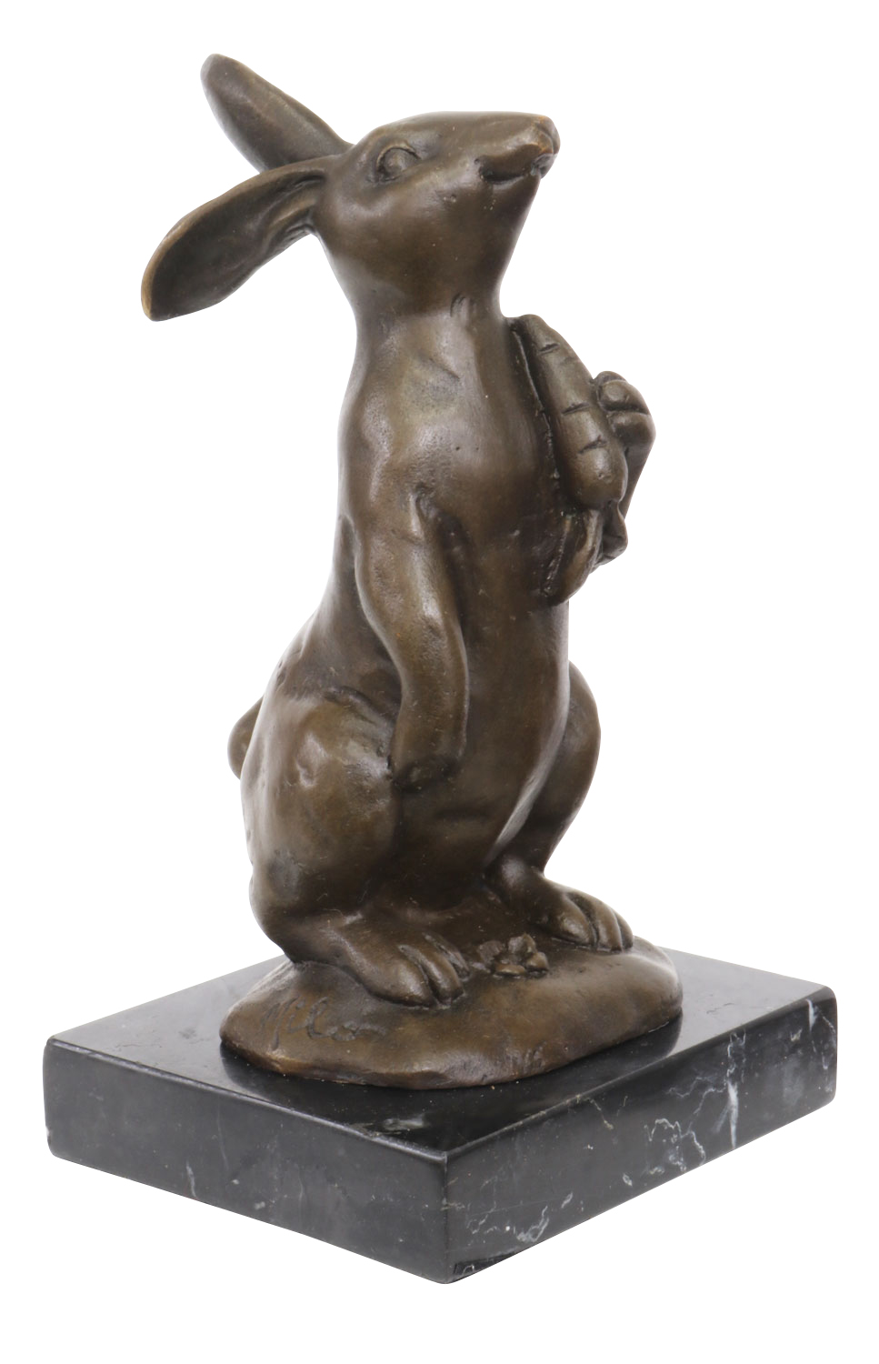 Bronzeskulptur Hase im Antik-Stil 14cm Bronze Figur Statue