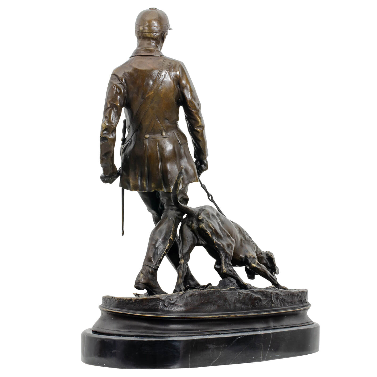 Bronzeskulptur Jäger Hund Antik-Stil Bronze Figur Statue Pierre Jules Mene 47cm