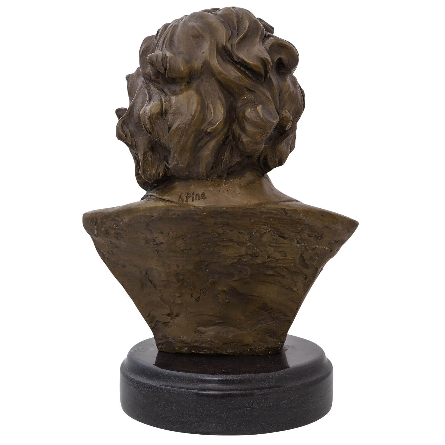 Bronzefigur Ludwig van Beethoven Komponist Pianist Büste Skulptur Figur 30cm