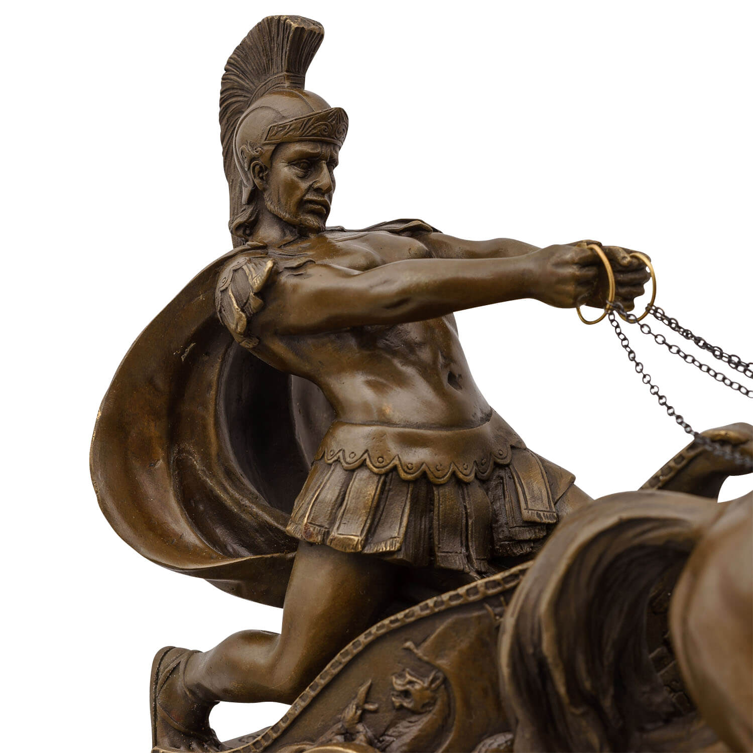 Bronzeskulptur Römer im Streitwagen nach Adrian Jones Reiter Bronze 51cm