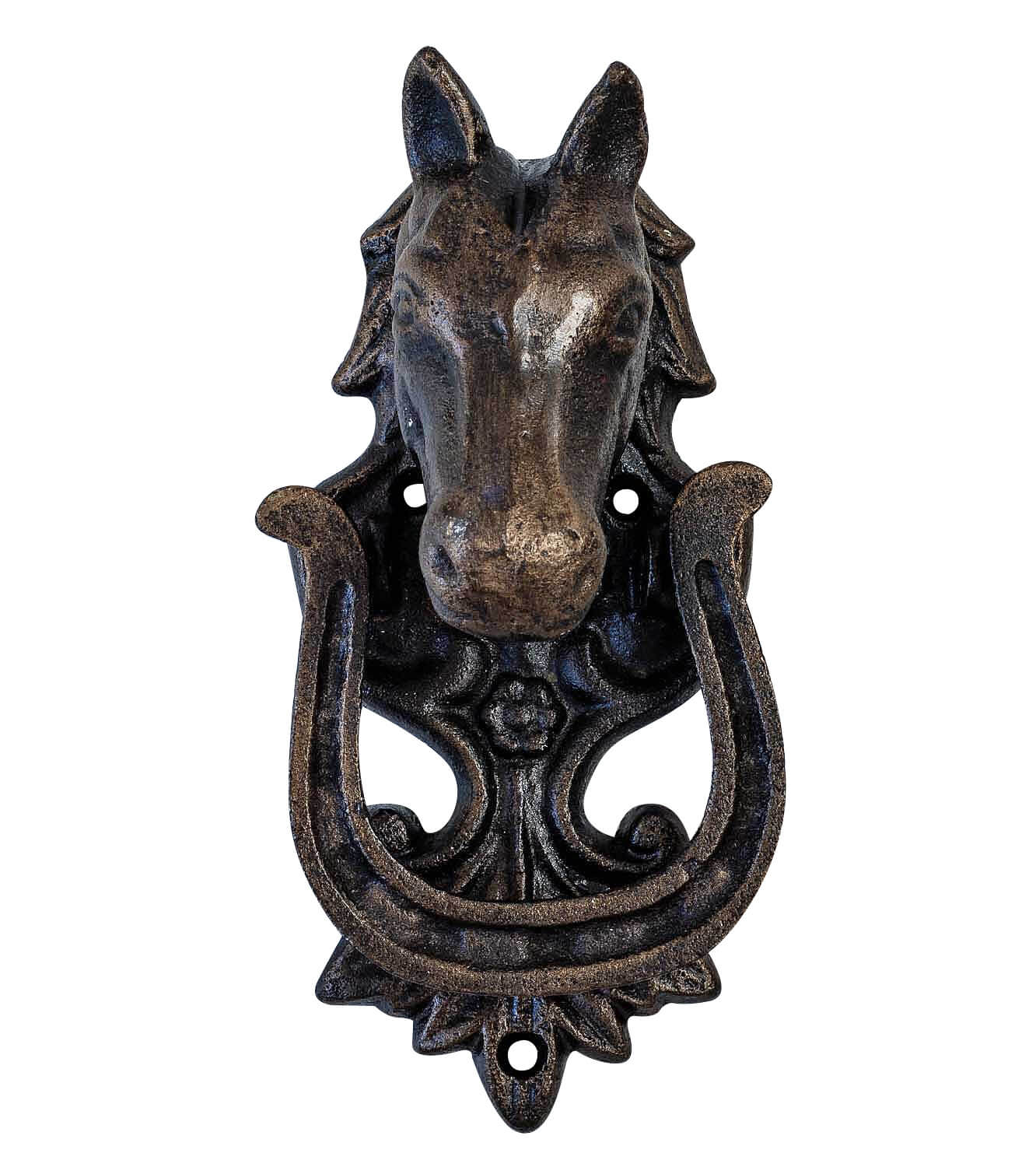 Türklopfer Pferd Pferdekopf Horse Türbeschlag Tür im Antik-Stil