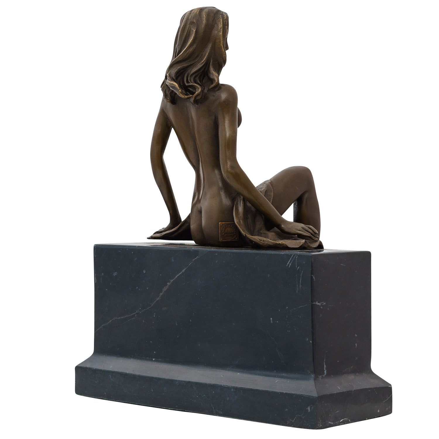 Bronzeskulptur Frau Erotik Kunst im Antik-Stil Bronze Figur Statue 27cm