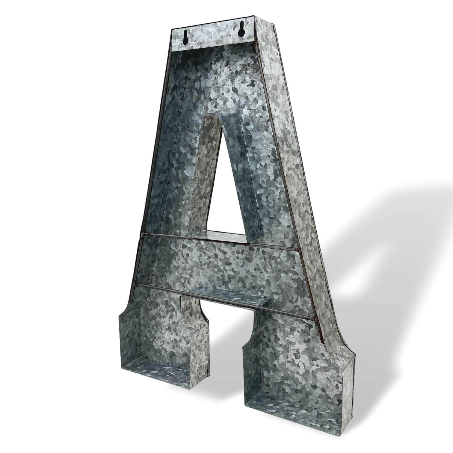 XXL Buchstabe A Zink Metall 52cm Dekoration Garten 3D