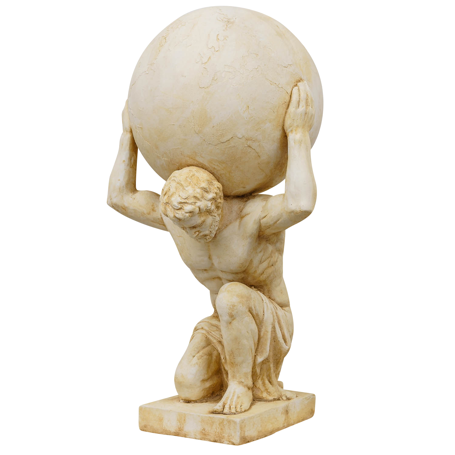 XL Atlas Titan Weltkugel Skulptur Figur Statue Garten Haus Antik-Stil 69cm