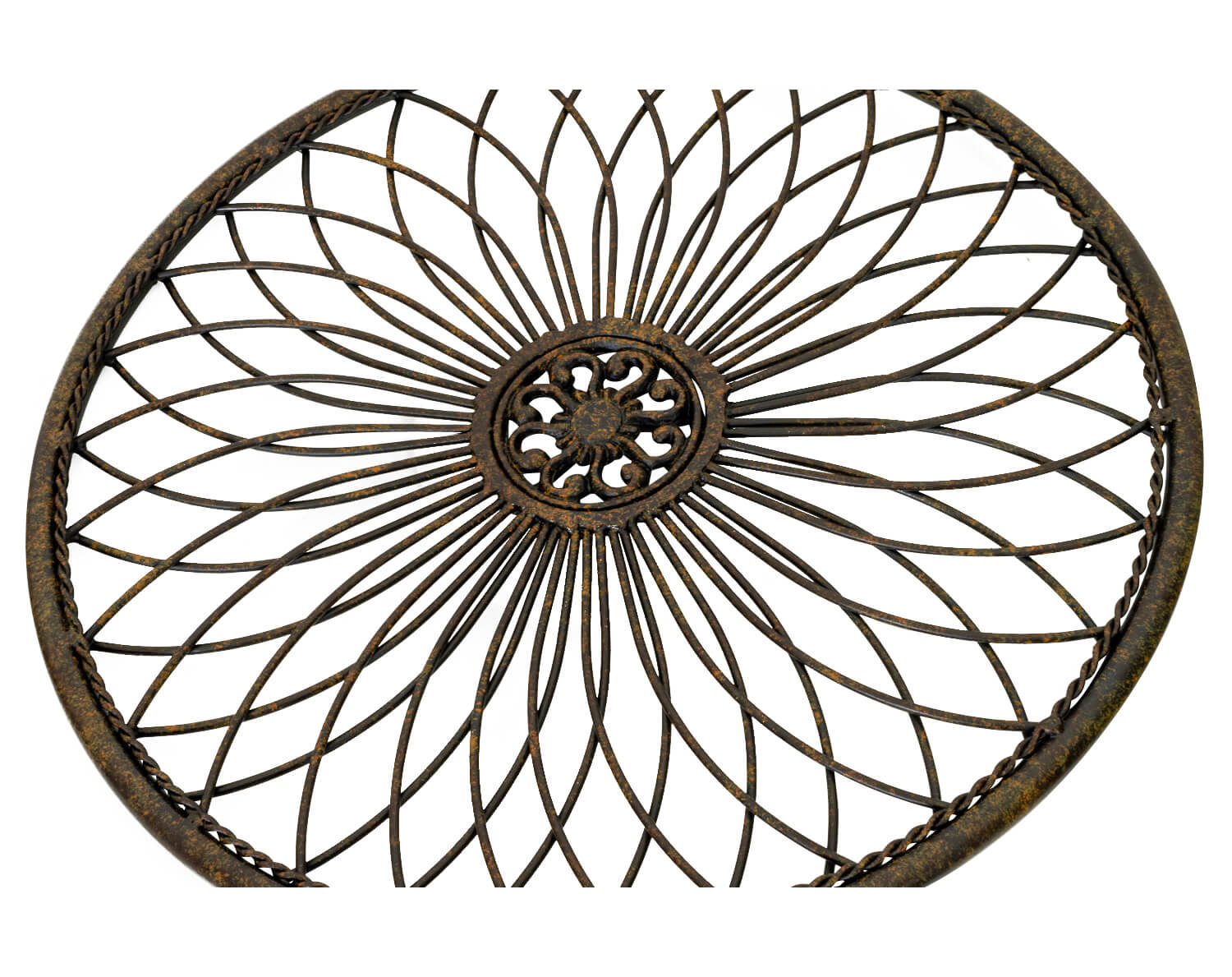 Gartentisch Tisch Beistelltisch braun im Antik-Stil Höhe 70cm Metall Eisen