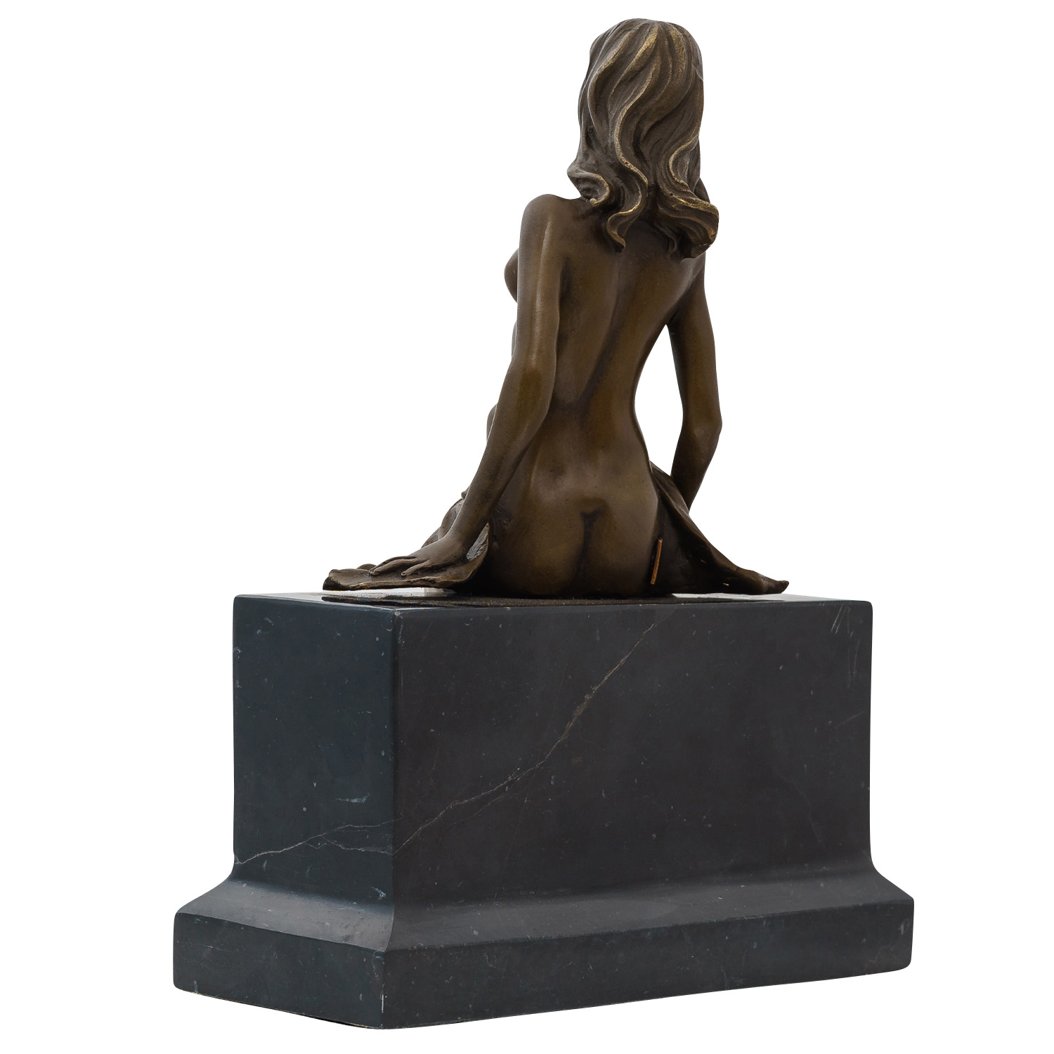 Bronzeskulptur Frau Erotik Kunst im Antik-Stil Bronze Figur Statue 27cm