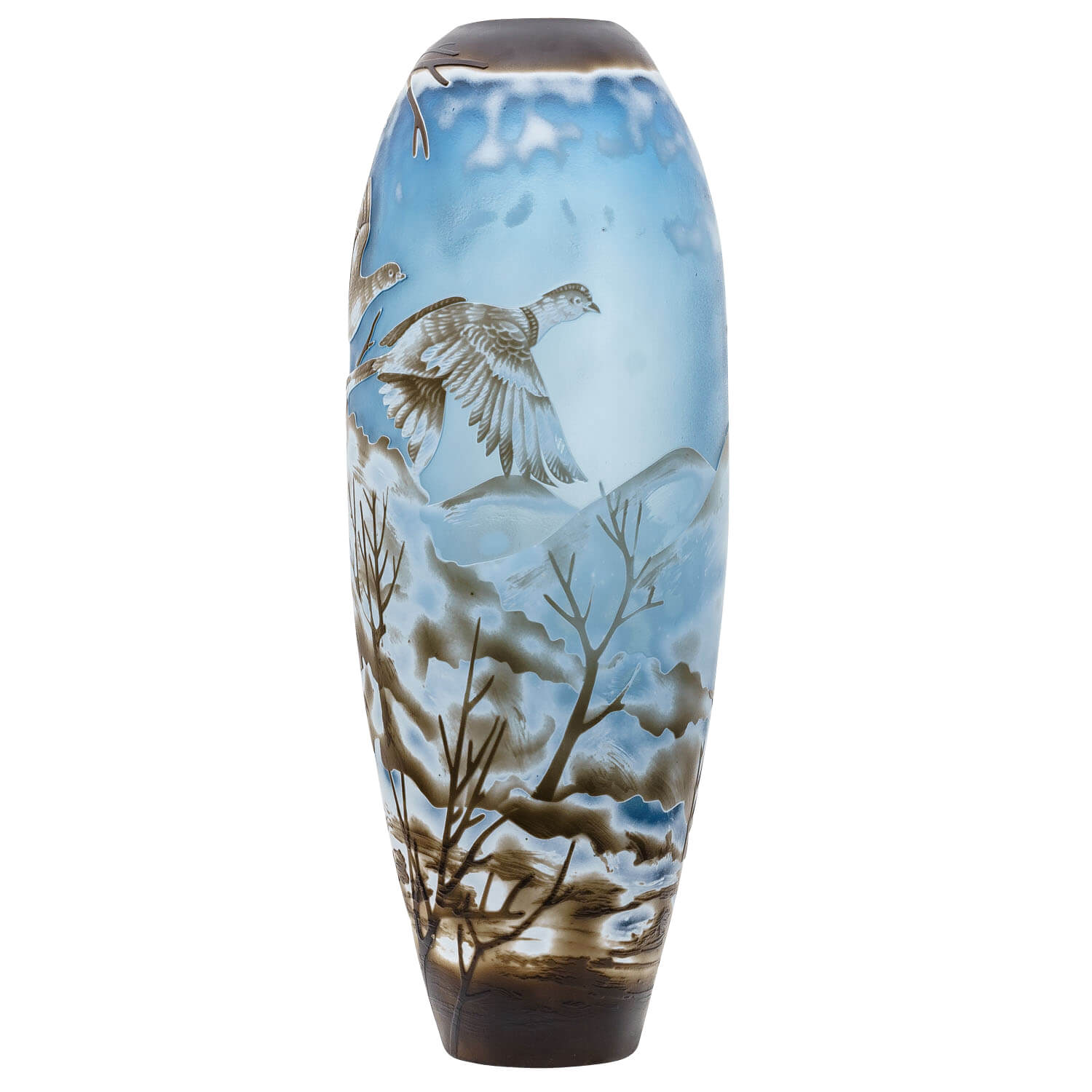 Vase Replika nach Galle Gallé Glasvase Glas Antik-Jugendstil-Stil Kopie c1