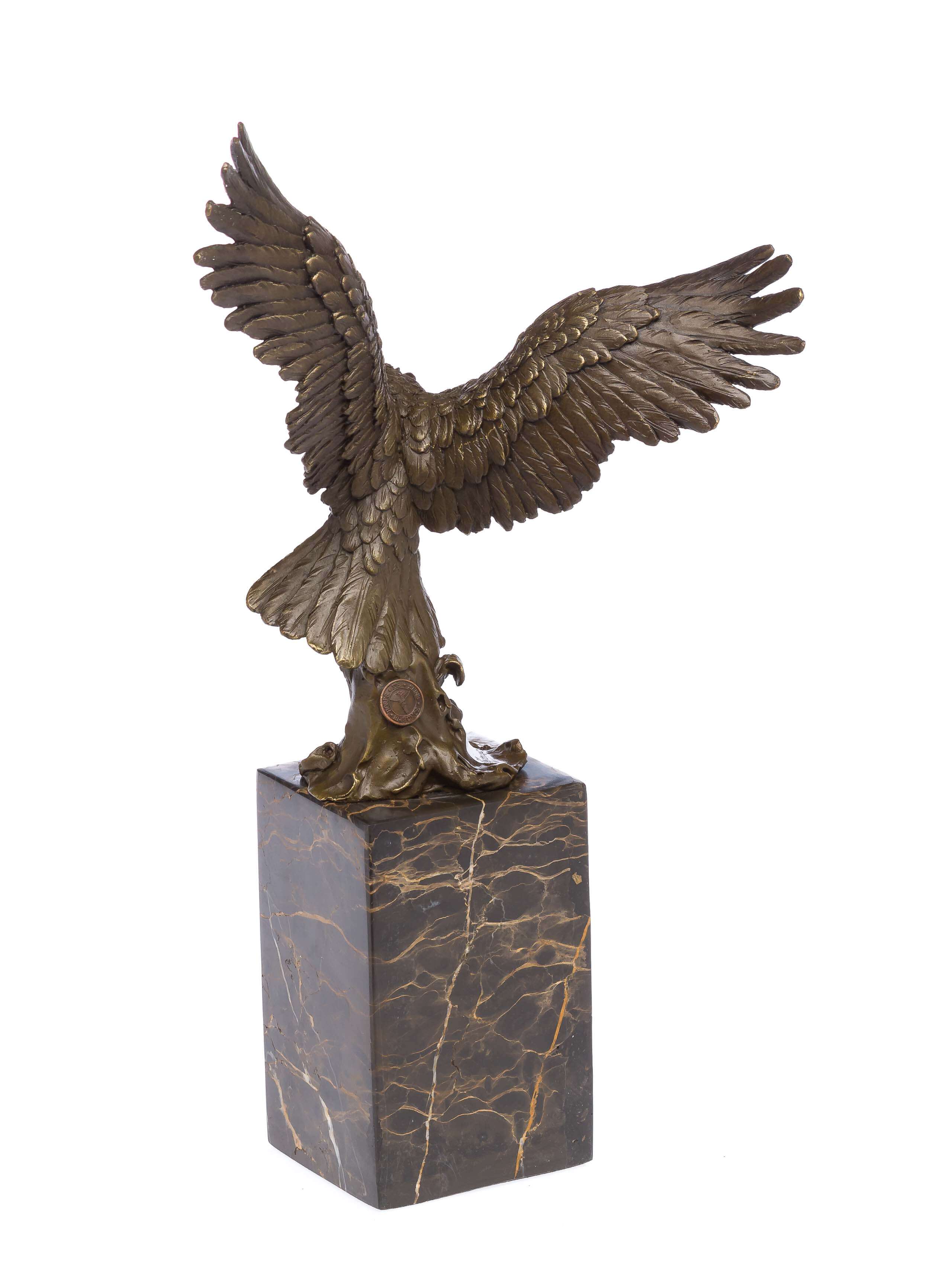 Bronze Skulptur Figur Adler Seeadler Königsadler Bronzeskulptur 36cm eagle