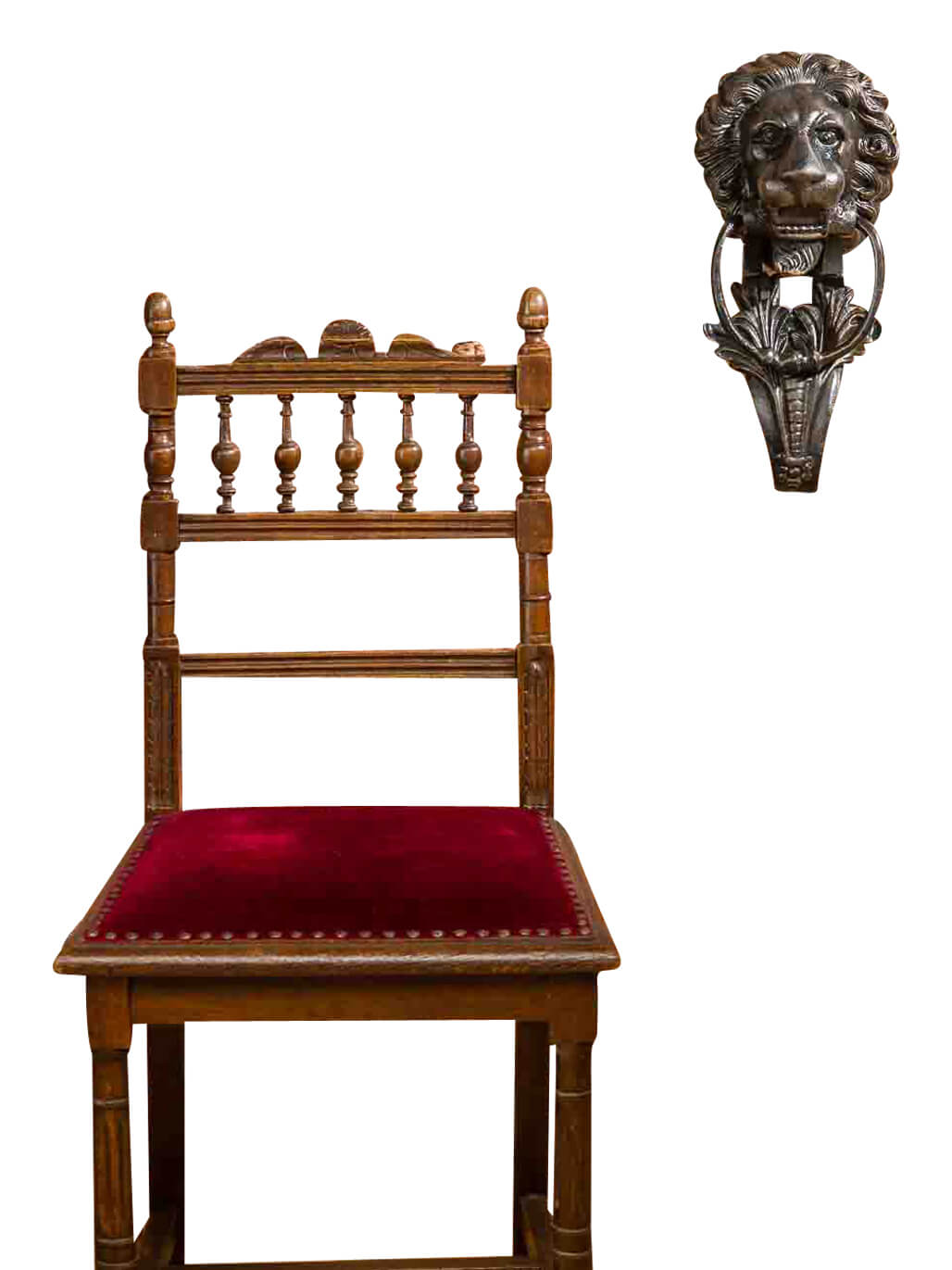 HISTORISCHER TÜRKLOPFER XXL 40CM 5KG EISEN LÖWE ANTIK STIL TÜRBESCHLAG TÜR