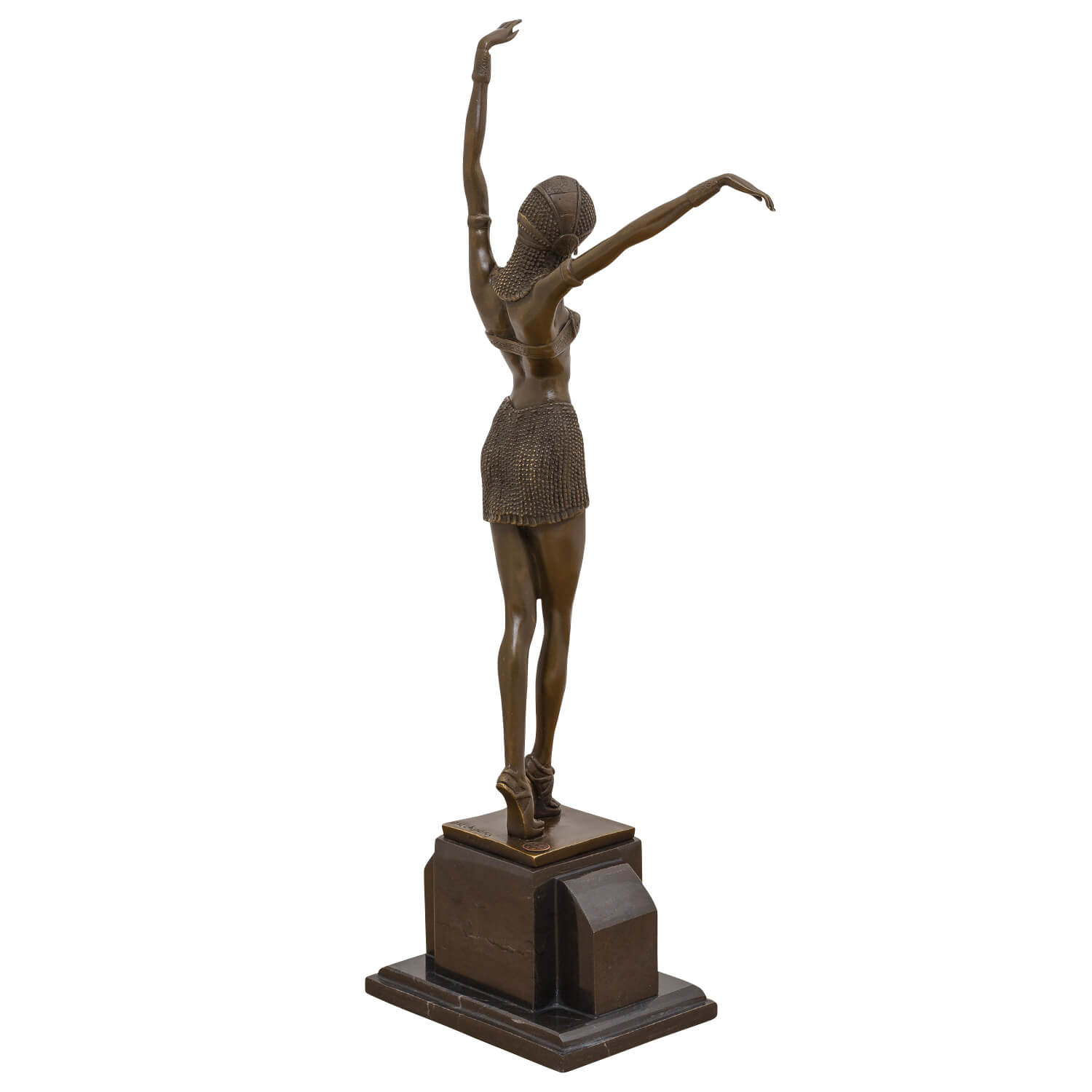 Bronzeskulptur Ägyptische Tänzerin nach Chiparus Antik-Stil 55cm Replik Kopie