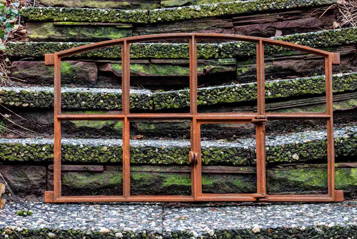 Fenster zum Öffnen Rost Stallfenster Eisenfenster Eisen 74cm Antik-Stil (e)