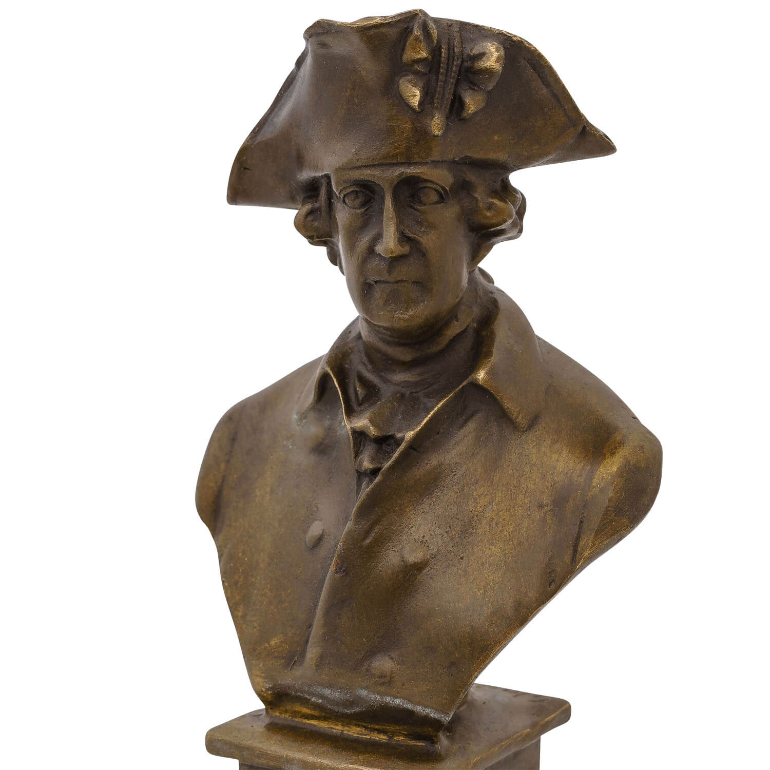 Bronzefigur Kaiser Friedrich Der Alte Fritz Büste Bronze Skulptur Figur 19cm