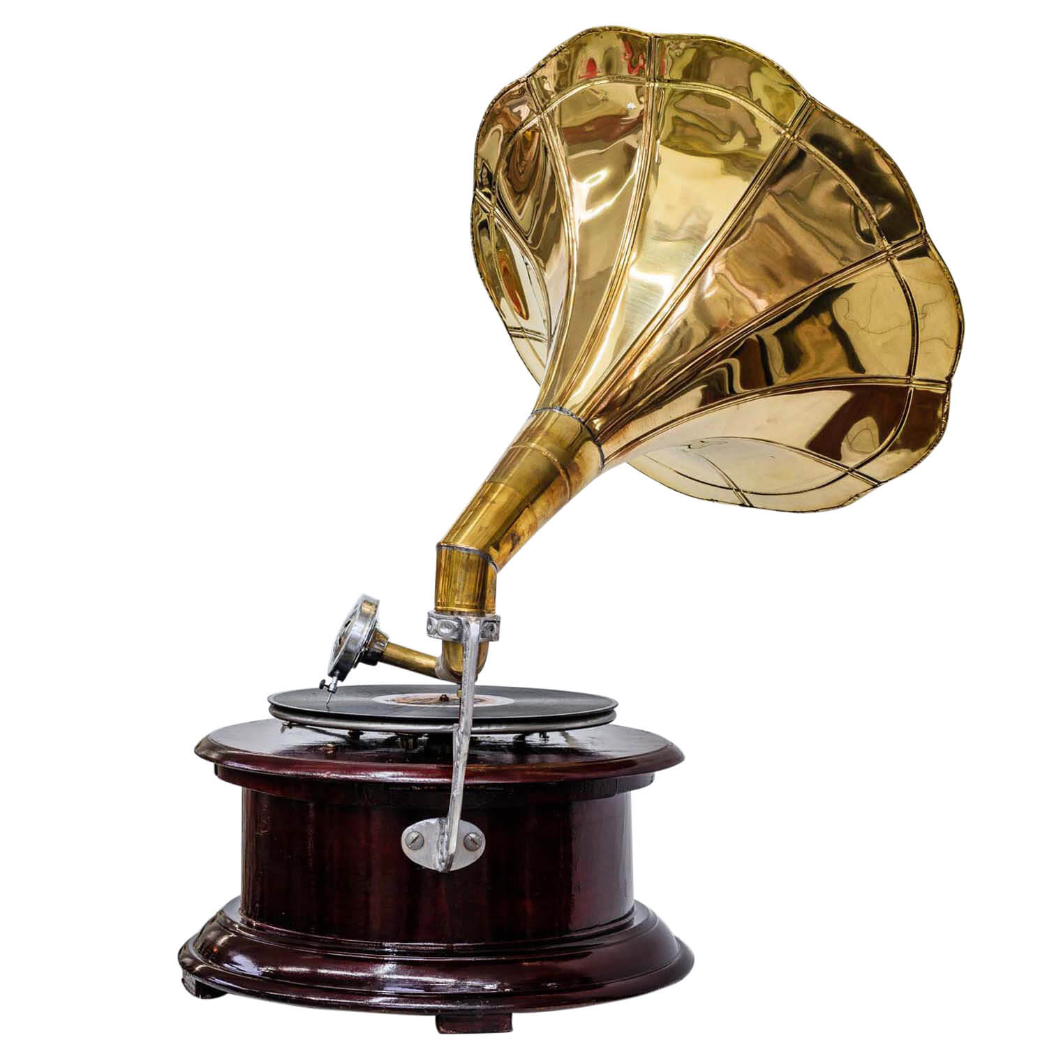 Nostalgie Grammophon rund Dekoration Trichter Grammofon Antik Stil (h2)